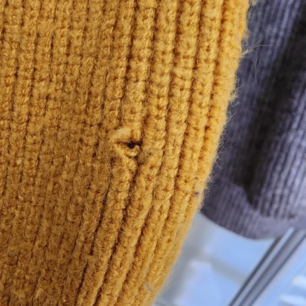 Free People Oversized Colorblock Turtleneck Sweater Small Flawed See Description